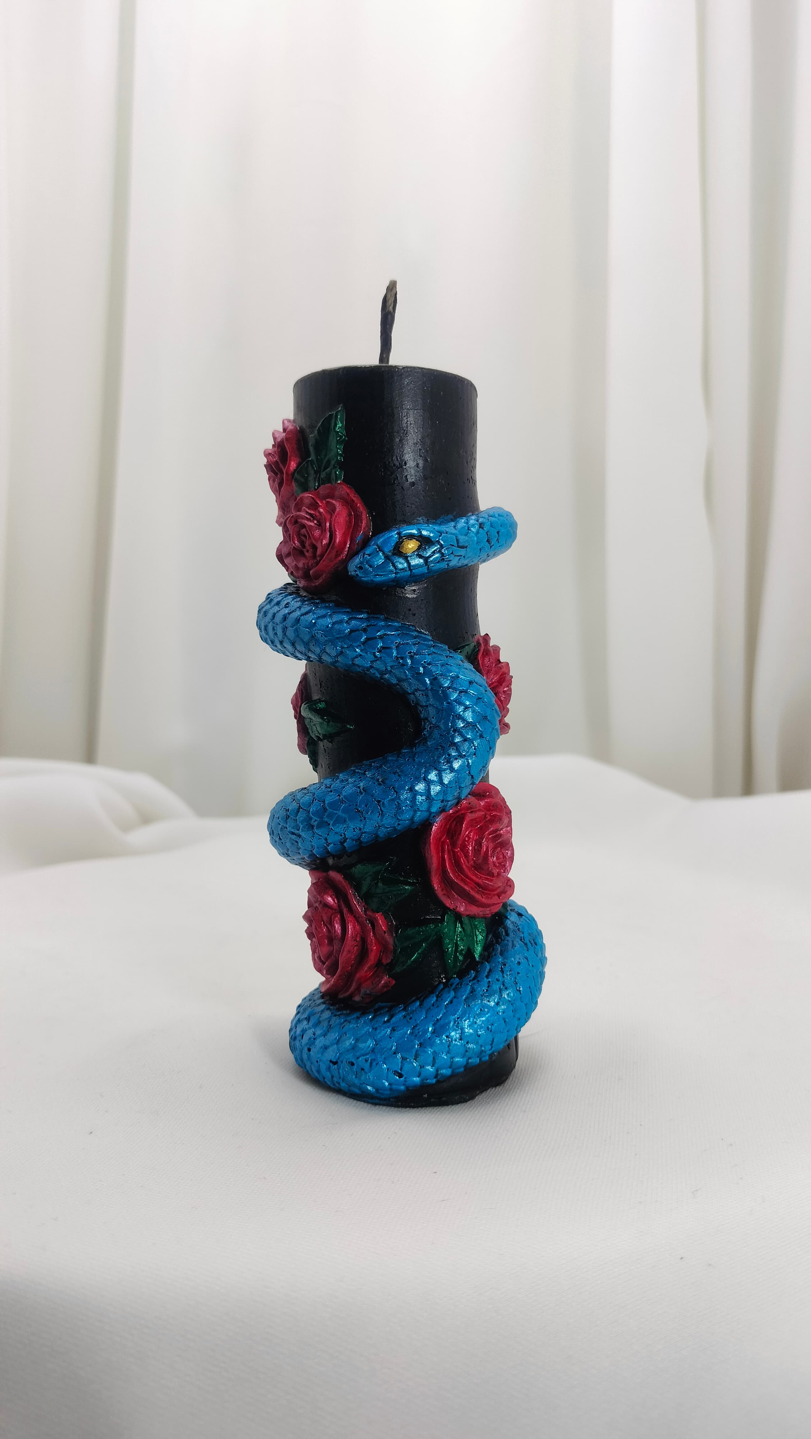 Serpent and Rose Candle