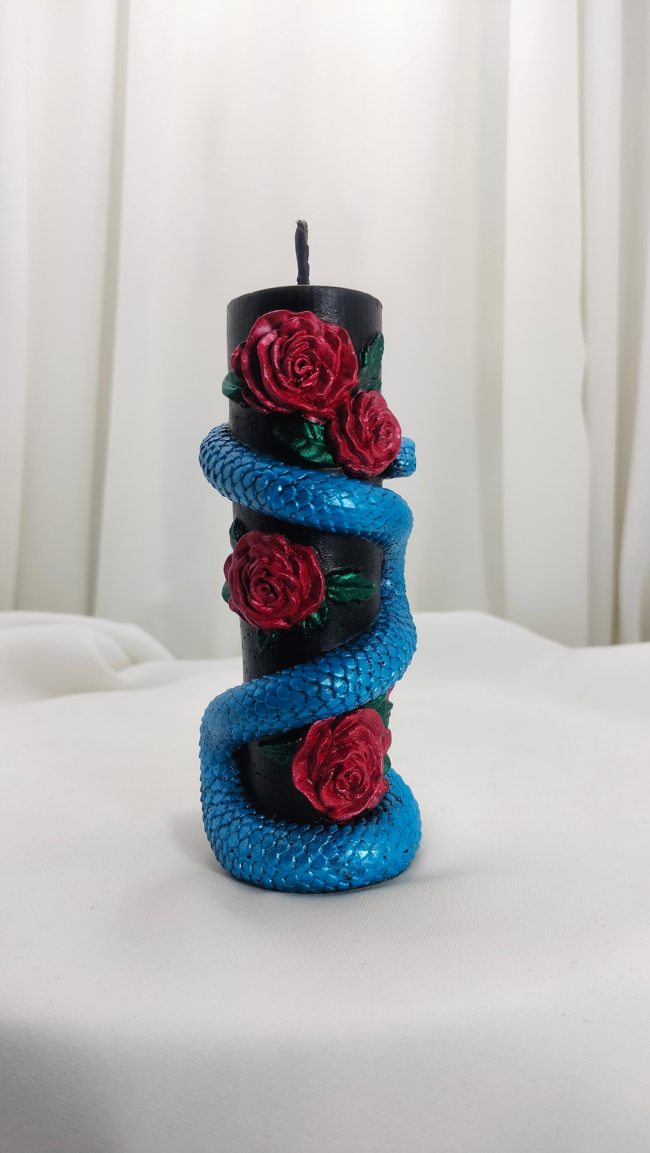 Serpent and Rose Candle