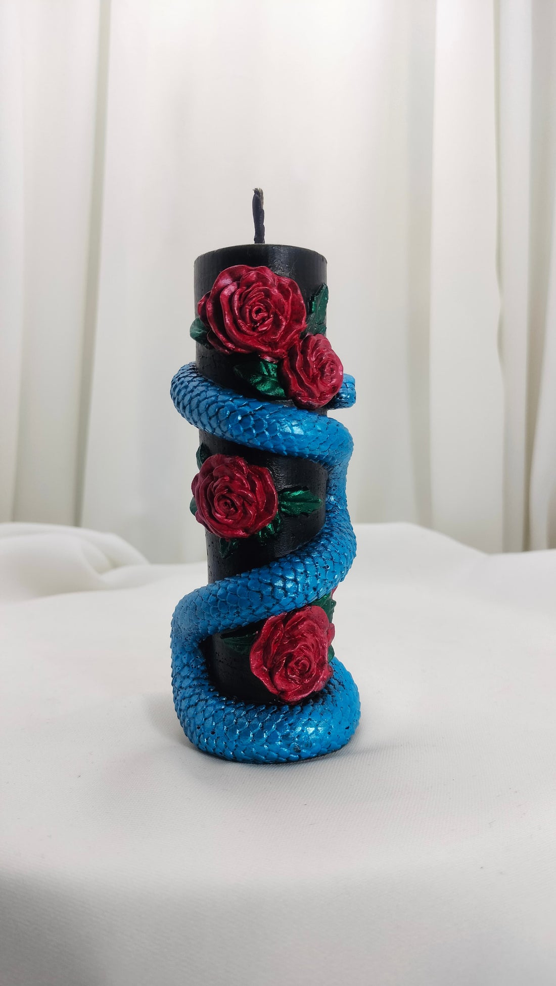 Serpent and Rose Candle