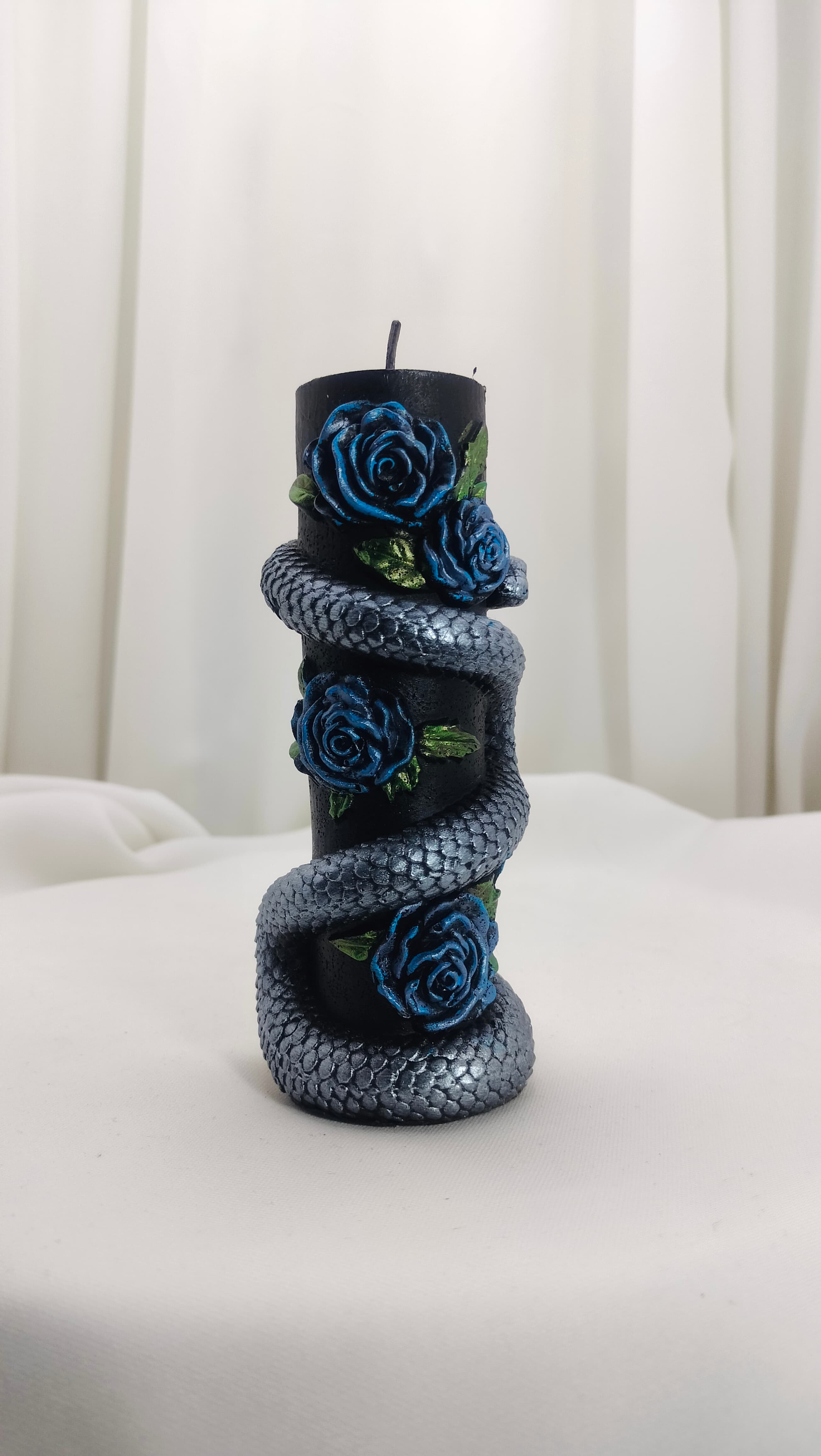 Serpent and Rose Candle