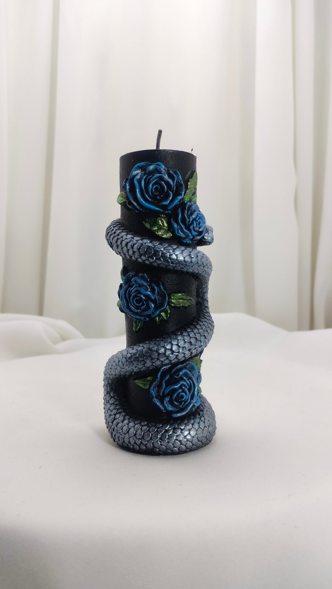 Serpent and Rose Candle