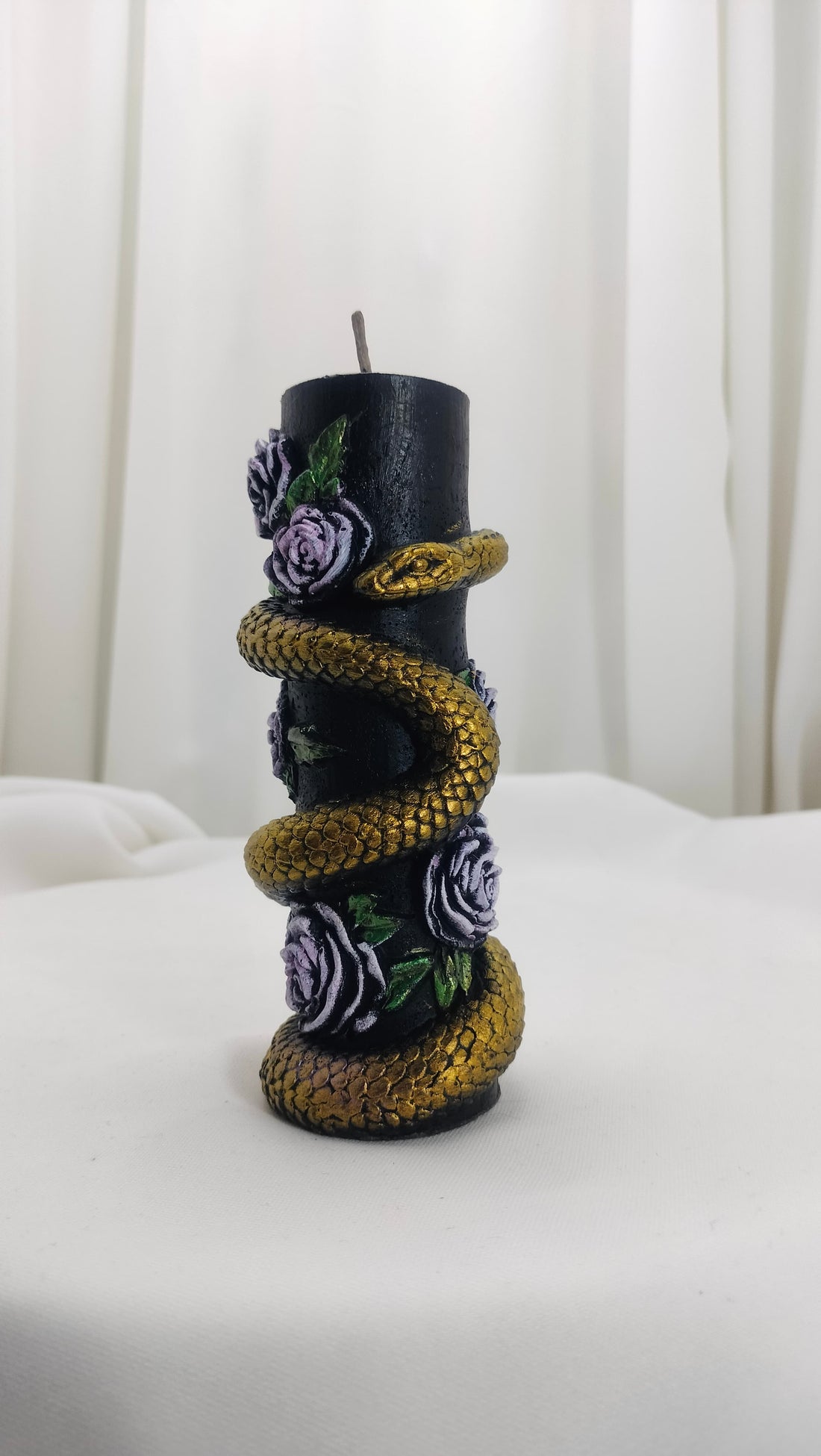 Serpent and Rose Candle